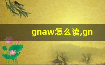 gnaw怎么读,gnaw中文翻译,gnaw什么意思,gnaw用法及例句-第1张图片-我的生活随想