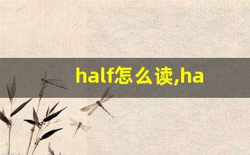half怎么读,half中文翻译,half什么意思,half用法及例句-第1张图片-我的生活随想