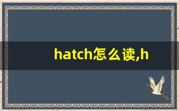 hatch怎么读,hatch中文翻译,hatch什么意思,hatch用法及例句-第1张图片-我的生活随想