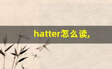 hatter怎么读,hatter中文翻译,hatter什么意思,hatter用法及例句-第1张图片-我的生活随想