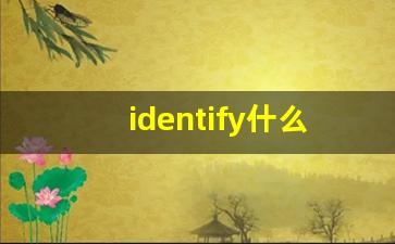 identify什么意思,identify中文翻译,identify用法及例句,identify怎么读-第1张图片-我的生活随想