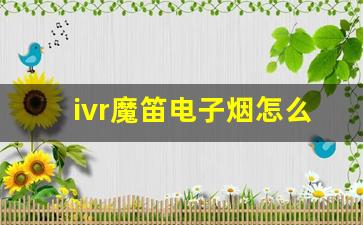 IVR 魔笛电子烟充电