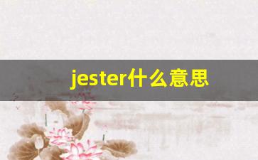 jester什么意思,jester中文翻译,jester用法及例句,jester怎么读-第1张图片-我的生活随想