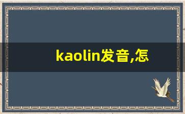 kaolin发音,怎么读,kaolin什么意思,kaolin例句用法-第1张图片-我的生活随想