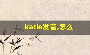 katie发音,怎么读,katie什么意思,katie例句用法-第1张图片-我的生活随想