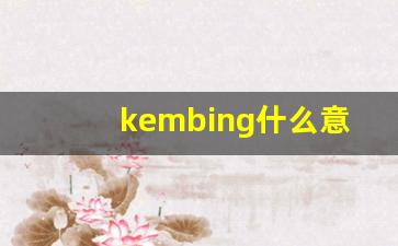 kembing什么意思,kembing造句用法,kembing的发音,kembing中文翻译-第1张图片-我的生活随想