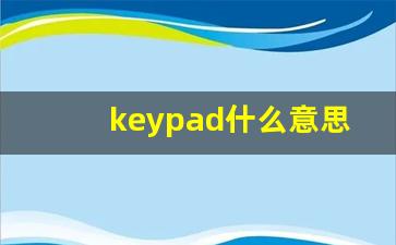 keypad什么意思,keypad中文翻译,keypad用法及例句,keypad怎么读-第1张图片-我的生活随想