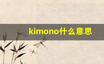 kimono什么意思,kimono中文翻译,kimono用法及例句,kimono怎么读-第1张图片-我的生活随想