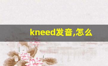 kneed发音,怎么读,kneed什么意思,kneed例句用法-第1张图片-我的生活随想