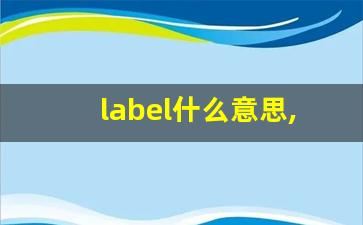 label什么意思,label中文翻译,label用法及例句,label怎么读-第1张图片-我的生活随想