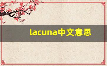 lacuna中文意思,lacuna中文翻译,lacuna用法及例句,lacuna语法-第1张图片-我的生活随想