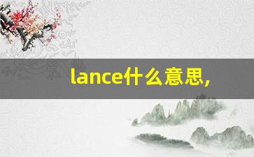 lance什么意思,lance中文翻译,lance用法及例句,lance怎么读-第1张图片-我的生活随想