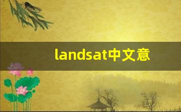 landsat中文意思,landsat中文翻译,landsat用法及例句,landsat语法-第1张图片-我的生活随想