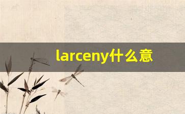 larceny什么意思,larceny中文翻译,larceny用法及例句,larceny怎么读-第1张图片-我的生活随想