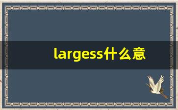 largess什么意思,largess中文翻译,largess用法及例句,largess怎么读-第1张图片-我的生活随想
