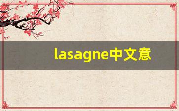 lasagne中文意思,lasagne中文翻译,lasagne用法及例句,lasagne语法-第1张图片-我的生活随想