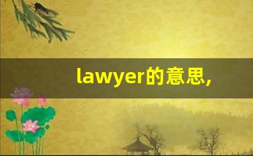 lawyer的意思,lawyer同义词,lawyer用法及例句,lawyer语法-第1张图片-我的生活随想