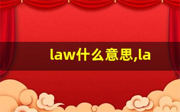 law什么意思,law中文翻译,law用法及例句,law怎么读-第1张图片-我的生活随想