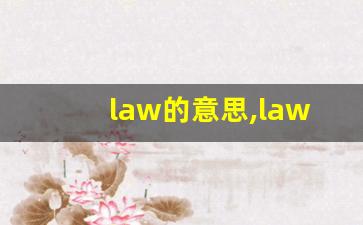 law的意思,law同义词,law用法及例句,law语法-第1张图片-我的生活随想
