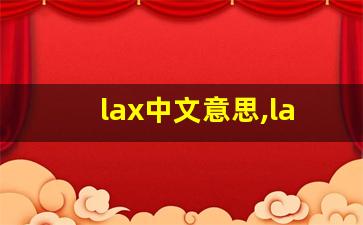 lax中文意思,lax中文翻译,lax用法及例句,lax语法-第1张图片-我的生活随想