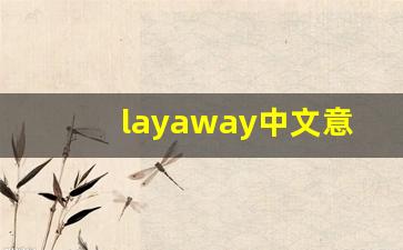 layaway中文意思,layaway中文翻译,layaway用法及例句,layaway语法-第1张图片-我的生活随想