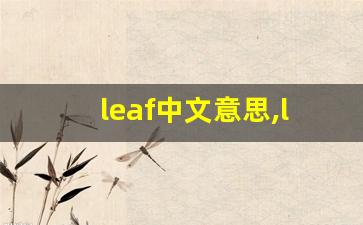 leaf中文意思,leaf中文翻译,leaf用法及例句,leaf语法-第1张图片-我的生活随想