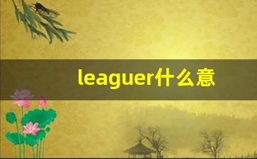 leaguer什么意思,leaguer中文翻译,leaguer用法及例句,leaguer怎么读-第1张图片-我的生活随想
