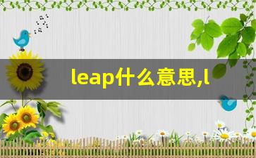 leap什么意思,leap中文翻译,leap用法及例句,leap怎么读-第1张图片-我的生活随想