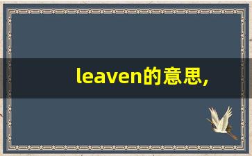 leaven的意思,leaven同义词,leaven用法及例句,leaven语法-第1张图片-我的生活随想