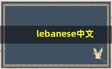 lebanese中文意思,lebanese中文翻译,lebanese用法及例句,lebanese语法-第1张图片-我的生活随想