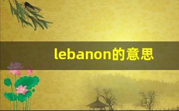 lebanon的意思,lebanon同义词,lebanon用法及例句,lebanon语法-第1张图片-我的生活随想
