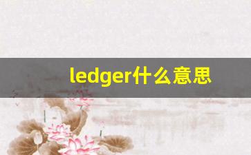 ledger什么意思,ledger中文翻译,ledger用法及例句,ledger怎么读-第1张图片-我的生活随想