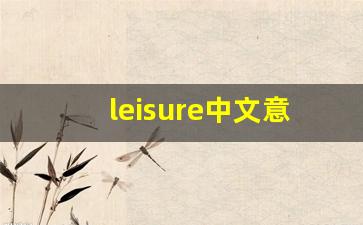 leisure中文意思,leisure中文翻译,leisure用法及例句,leisure语法-第1张图片-我的生活随想