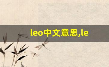 leo中文意思,leo中文翻译,leo用法及例句,leo语法-第1张图片-我的生活随想