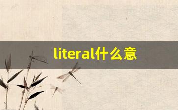 literal什么意思,literal中文翻译,literal用法及例句,literal怎么读-第1张图片-我的生活随想