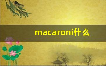 macaroni什么意思,macaroni中文翻译,macaroni用法及例句,macaroni怎么读-第1张图片-我的生活随想