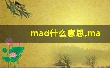 mad什么意思,mad中文翻译,mad用法及例句,mad怎么读-第1张图片-我的生活随想