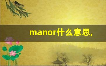 manor什么意思,manor中文翻译,manor用法及例句,manor怎么读-第1张图片-我的生活随想