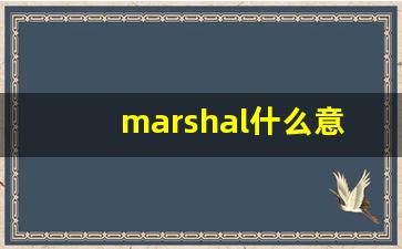 marshal什么意思,marshal中文翻译,marshal用法及例句,marshal怎么读-第1张图片-我的生活随想