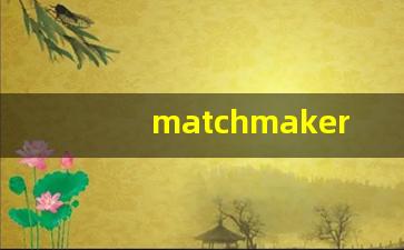 matchmaker什么意思,matchmaker用法,matchmaker造句-第1张图片-我的生活随想