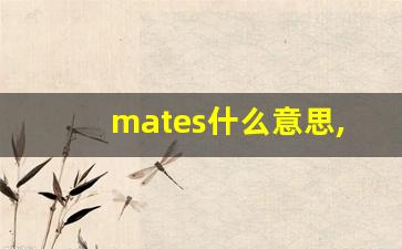 mates什么意思,mates用法,mates造句-第1张图片-我的生活随想