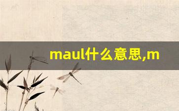 maul什么意思,maul用法,maul造句-第1张图片-我的生活随想