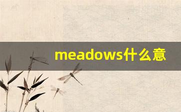 meadows什么意思,meadows用法,meadows造句-第1张图片-我的生活随想