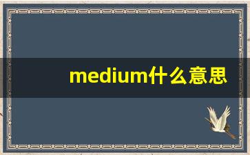 medium什么意思,medium中文翻译,medium用法及例句,medium怎么读-第1张图片-我的生活随想