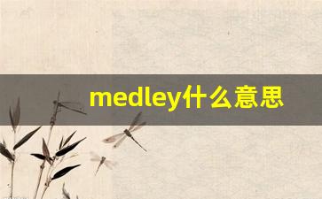 medley什么意思,medley用法,medley造句-第1张图片-我的生活随想