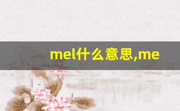 mel什么意思,mel用法,mel造句-第1张图片-我的生活随想