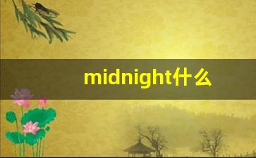 midnight什么意思,midnight中文翻译,midnight用法及例句,midnight怎么读-第1张图片-我的生活随想