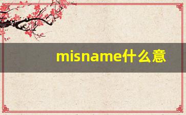 misname什么意思,misname中文翻译,misname用法及例句,misname怎么读-第1张图片-我的生活随想