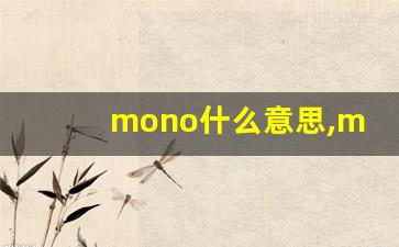 mono什么意思,mono中文翻译,mono用法及例句,mono怎么读-第1张图片-我的生活随想