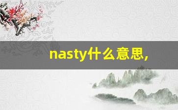 nasty什么意思,nasty中文翻译,nasty用法及例句,nasty怎么读-第1张图片-我的生活随想